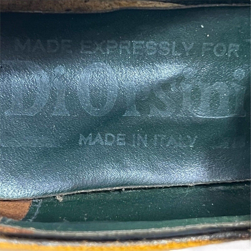Di Orsini Vintage Italian Leather Color Block Loafers Size 8.5 - Picture 8 of 15